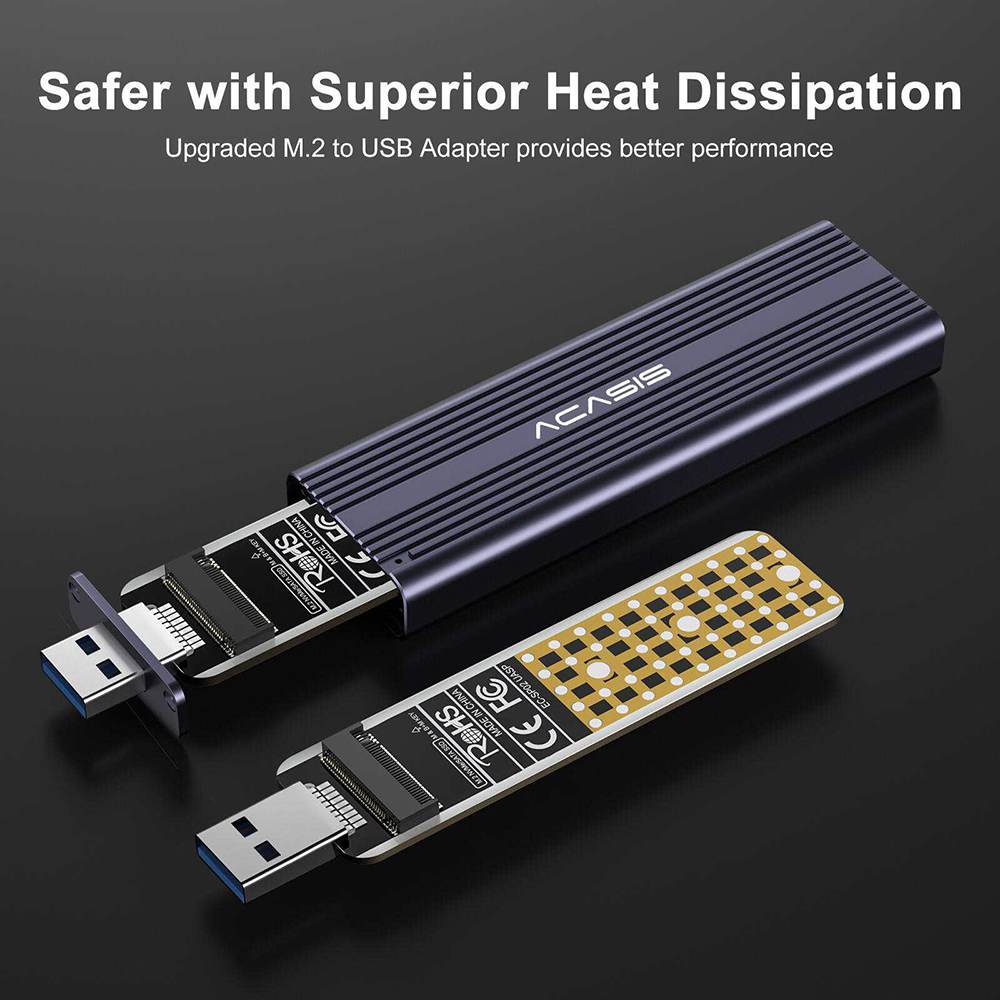 Acasis M.2 NVMe Caja de Disco Duro Incorporada 40gbps USB C Aluminio Acasis M.2 NVMe Caja de Disco Duro Incorporada 40gbps USB C Aluminio