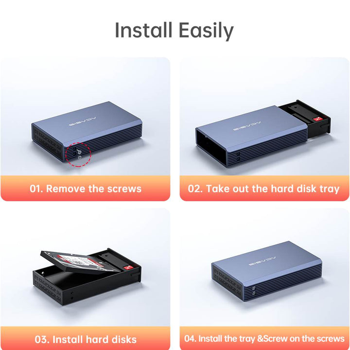 ACASIS Dual Bay 2.5 Inch USB-C to SATA HDD SSD RAID Enclosure