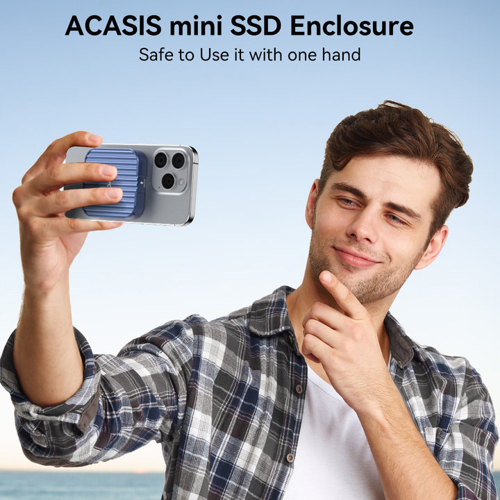 ACASIS USB-C Mobile Phone Magnetic M.2 2230 NVME SSD Enclosure Designed Specifically for iPhone