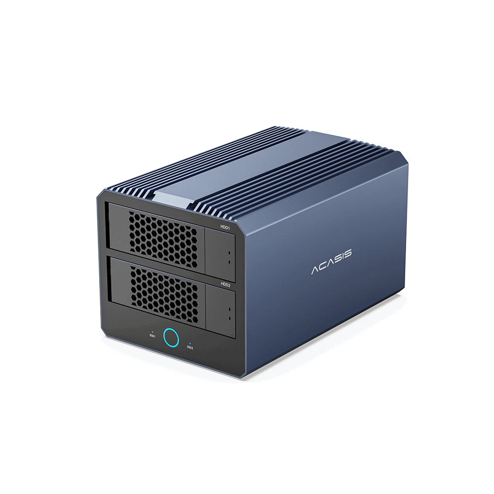 Acasis 40Gbps 4-Bay Hybrid HDD NVMe Enclosure (2 HDD + 2 SSD) Acasis 40Gbps 4-Bay Hybrid HDD NVMe Enclosure (2 HDD + 2 SSD)