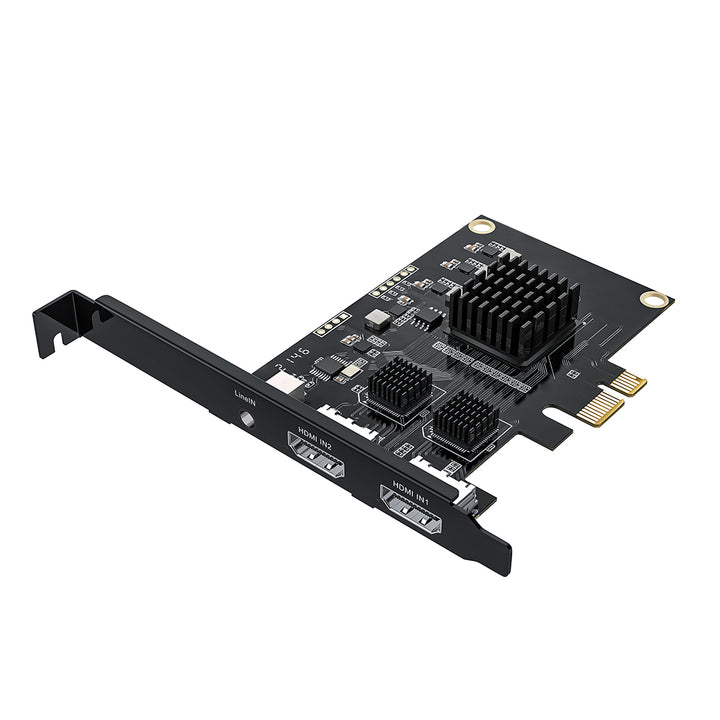 ACASIS 2-Channel HDMI PCIe Video Capture Card Streamand Record 1080p 60 with Low Latency