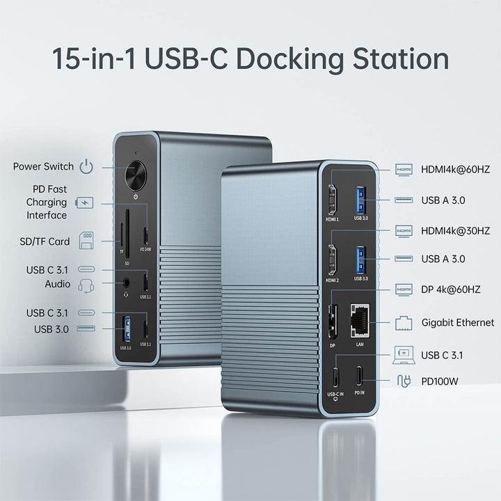 ACASIS 15-in-1 Type-C Desktop Docking Station