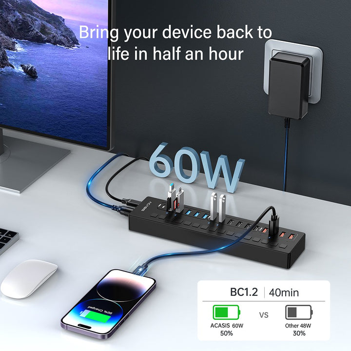 ACASIS 16 Port USB-C Hub Splitter Powered Switch