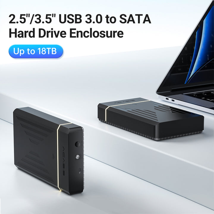 ACASIS 2.5"/3.5" Plastic USB 3.0 to SATA Hard Drive Enclosure