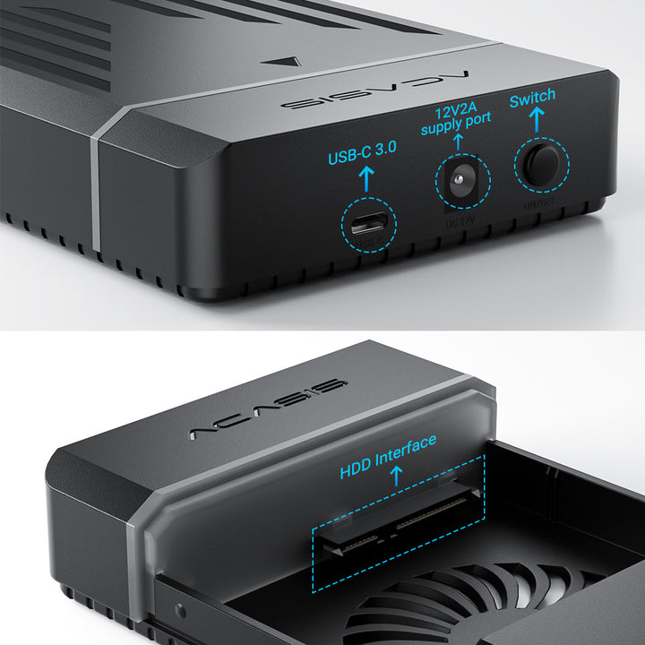 ACASIS 2.5"/3.5" Plastic USB 3.0 to SATA Hard Drive Enclosure