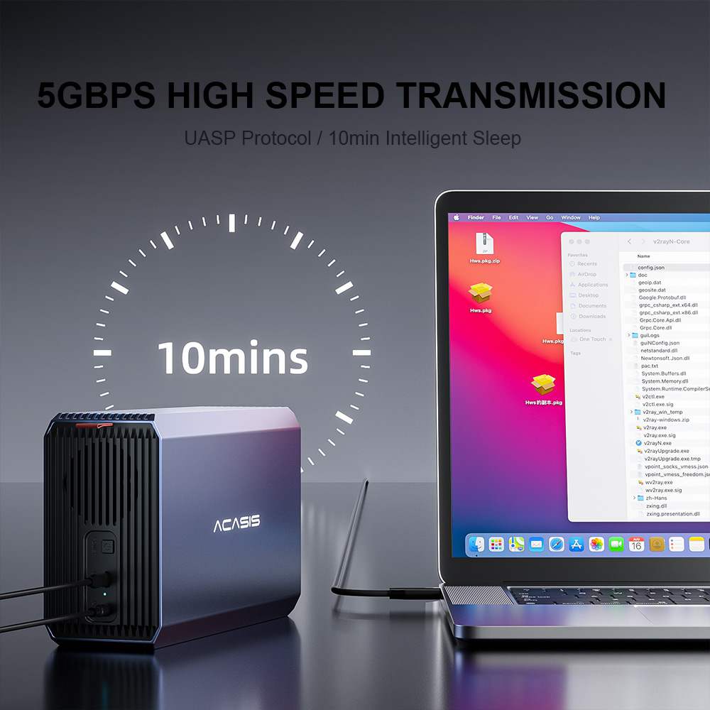 Acasis 2 Bay External Array 2.5/3.5 Inch USB to SATA HDD RAID Case ...