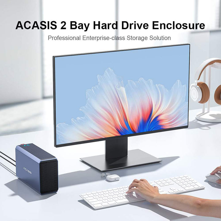 ACASIS 2 Bay External Array 2.5"/3.5" USB 3.0 to SATA HDD RAID Enclosure