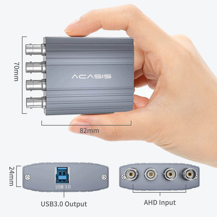 ACASIS 4 Channel AHD USB 3.0 720p 30fps Live Streaming Video Record Box