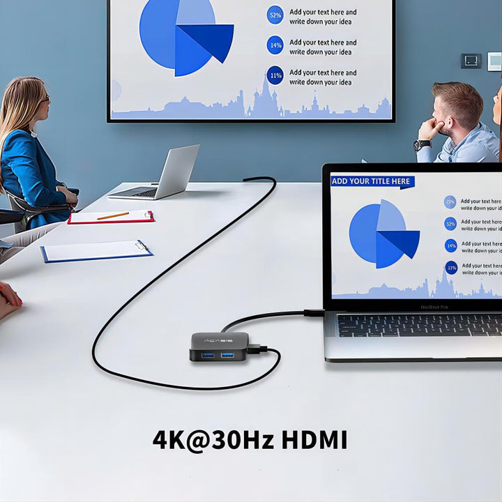 ACASIS 6 in 1 Hub Multiport Adapter Lighter USB C Dongle for Laptop and Type-C Devices