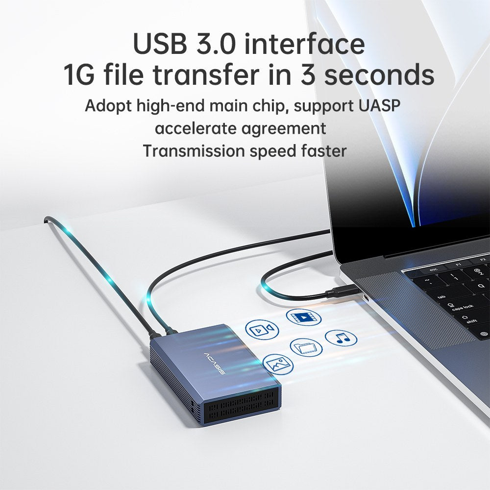 Acasis Dual Bay 2.5 Inch USB-C to SATA HDD SSD RAID Enclosure