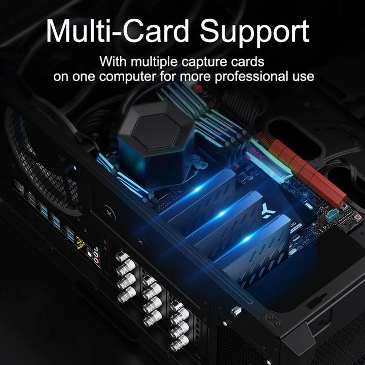 ACASIS Pro Capture Quad SDI Video Capture Card PCIe 1080P 60FPS 4 Channel Capture Device for DSLR/Laptop/Desktop/Vmix