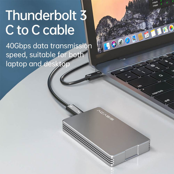 ACASIS Thunderbolt 3 40Gbps NVME M.2 SSD Enclosure 8TB Aluminum Type-C with 40Gbps Thunderbolt 3