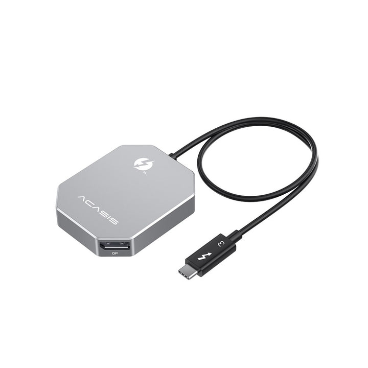ACASIS Thunderbolt 3 40Gbps to Dual DisplayPort Adapter 4K60Hz Support 8K60Hz Single Display Compatible with Thunderbolt 3/4