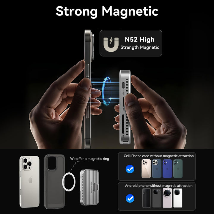 ACASIS 10Gbps Magnetic Docking Station & SSD Enclosure for iPhone 16/15