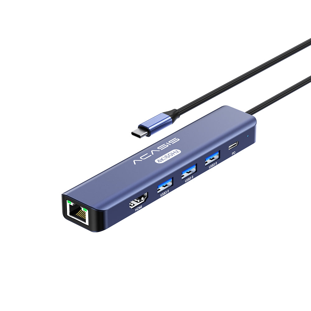 Acasis 6 in 1 Type C 4K 60Hz Docking Station Multi Ports Converter Acasis 6 in 1 type c 4k 60hz docking station multi ports converter