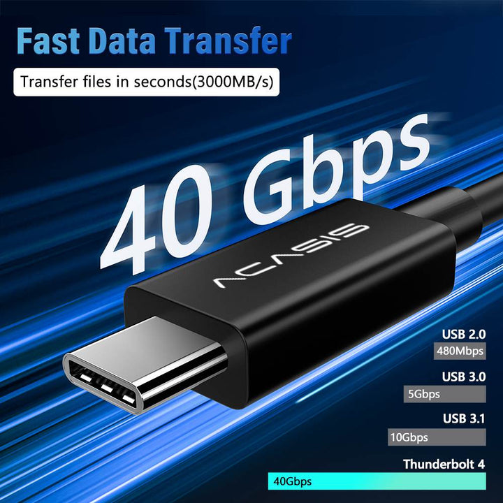 Intel Certified]ACASIS Thunderbolt 4 Cable,40Gbps Data Transfer,100W –  ACASIS Electronics