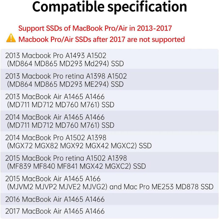 ACASIS 10Gbps to Mac SSD Enclosure for Apple MacBook Air Pro, iMac