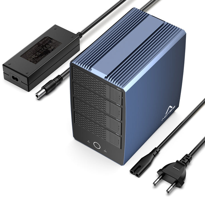 Acasis 40Gbps 6-Bay Hybrid HDD NVMe Enclosure (4 HDD + 2 SSD)