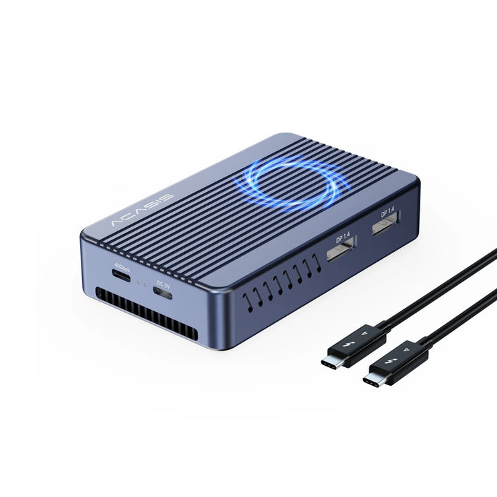 Acasis 6-in-1 40Gbps M.2 NVME SSD Enclosure & Docking Station DP 8K60Hz Compatible with Thunderbolt 3/4 TBU405Plus