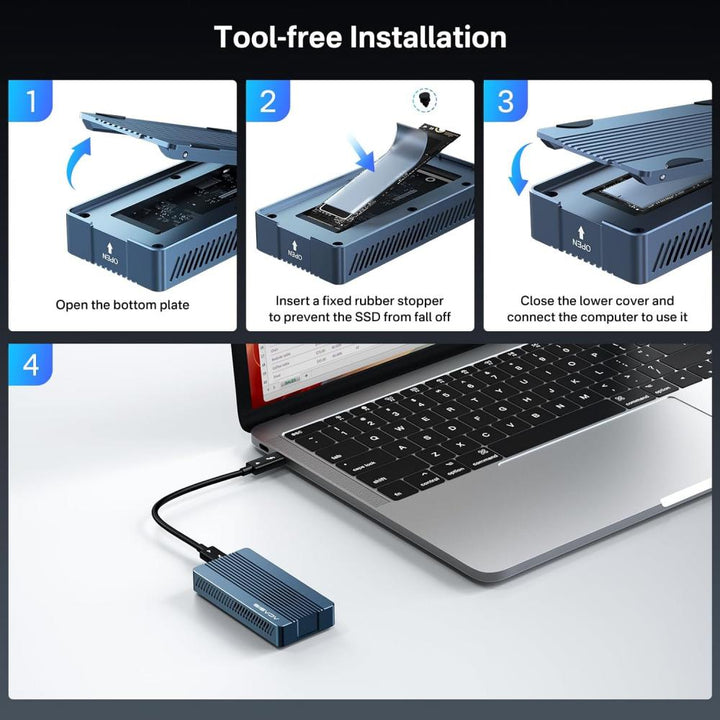 ACASIS Thunderbolt 4 Type-C 40Gbps M.2 NVMe SSD Enclosure with Built-in Cooling Fan TBU405PROM1