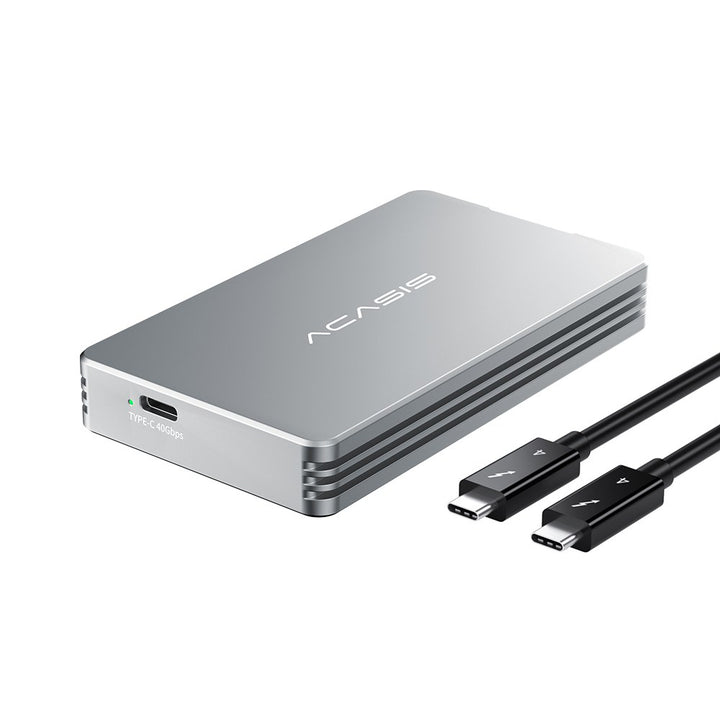 Boîtier USB4 Thunderbolt 4 40Gbps Type-C pour SSD M.2 NVMe/PCIe