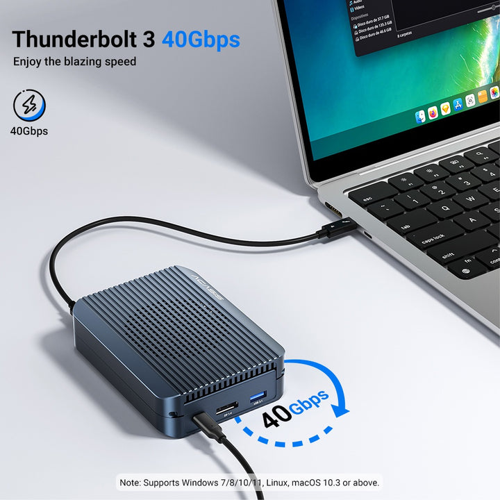 Acasis 40Gbps Thunderbolt 3 M.2 NVMe 2 Bay RAID SSD Enclosure