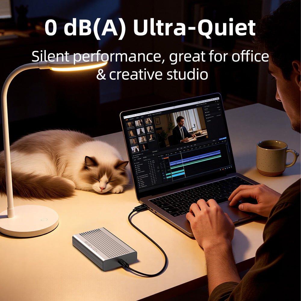 Acasis 40Gbps USB4 M.2 NVMe Enclosure with Aluminum Fin Cooling