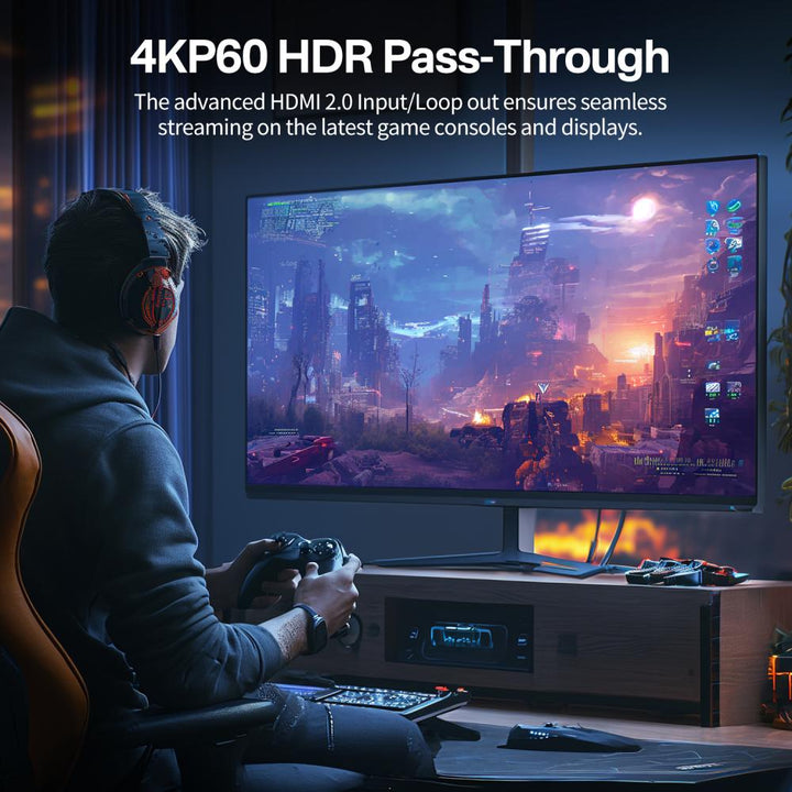 Acasis 4KP60 HDR Pass-through HDMI 2.1 Capture Card with Streaming