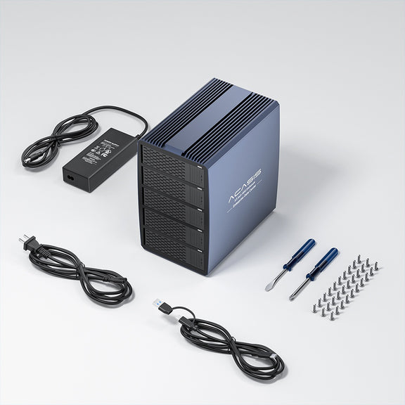 Acasis 5 Bay External Array 2.5/3.5 Inch USB-C to SATA HDD RAID Case