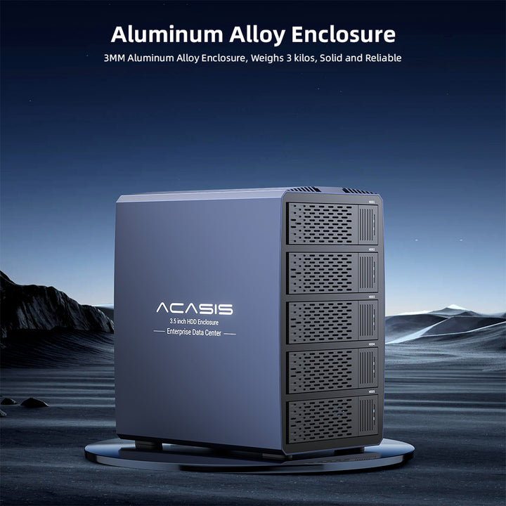 Acasis 5 Bay External Array 2.5/3.5 Inch USB to SATA HDD RAID Case