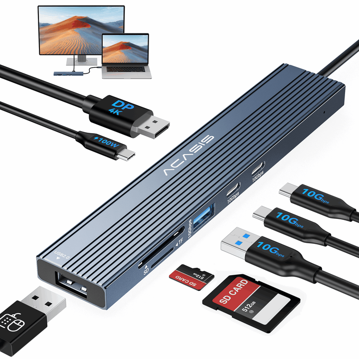Acasis 8-in-1 USB C Docking Station with 4K@60Hz Video Output