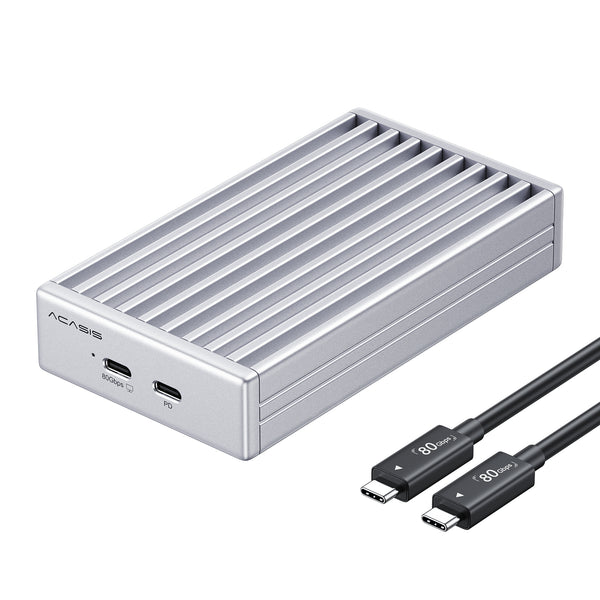Acasis 80Gbps M.2 NVMe SSD Enclosure with Fanless Cooling