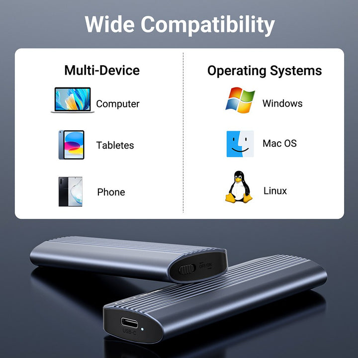 Acasis M.2 NVMe 10Gbps Tool-Free SSD Enclosure Adapter