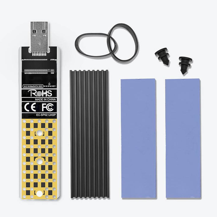 ACASIS NVME/SATA M.2 to USB 3.1 Gen 2 SSD Reader for M Key & B+M Key, AC-SP02