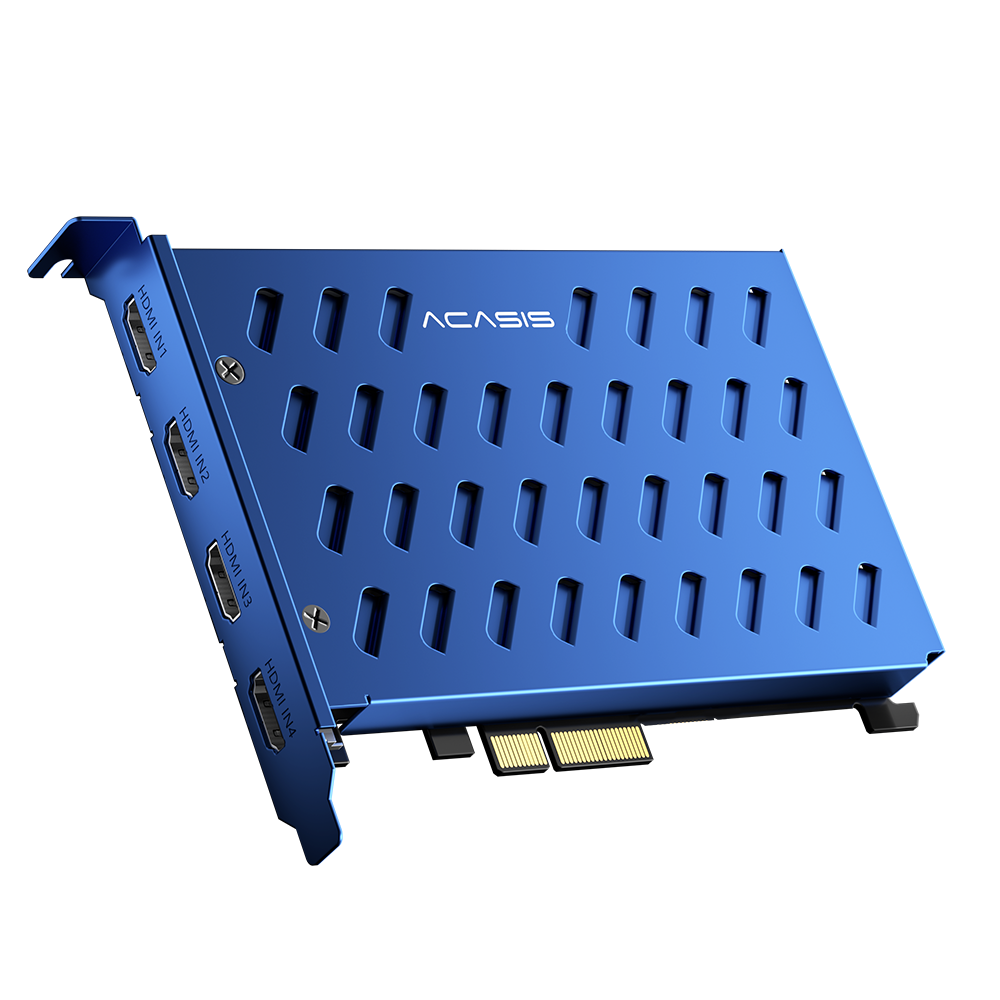 Acasis Driver Acasis 4 HDMI PCIe Video Capture Card 1080P 60FPS with Built-in Fan