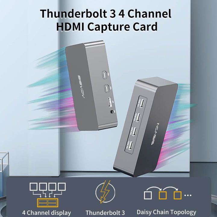 ACASIS Thunderbolt 3 Quad HDMI Channel Video Capture Card 4 HDMI inputs 1080p60 Full HD, 4K60