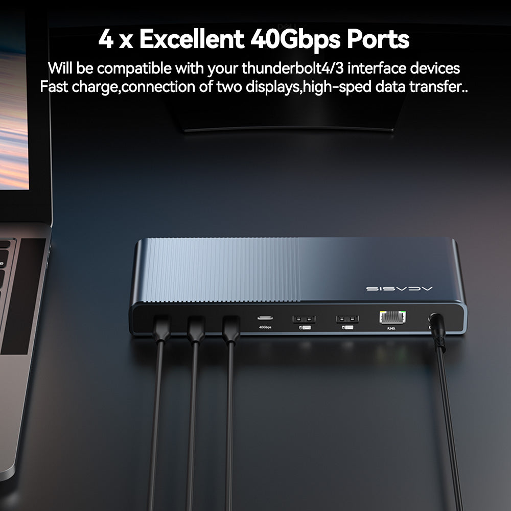 Acasis 15-in-1 40Gbps Docking Station Compatible with Thunderbolt 4/3