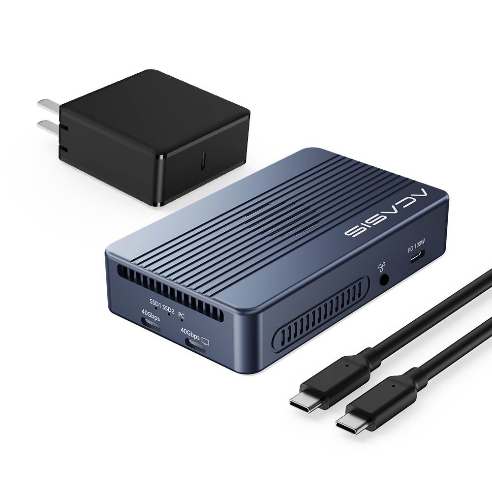 Acasis 40Gbps NVMe Bay RAID SSD Enclosure Compatible with Thunderbolt  4/3