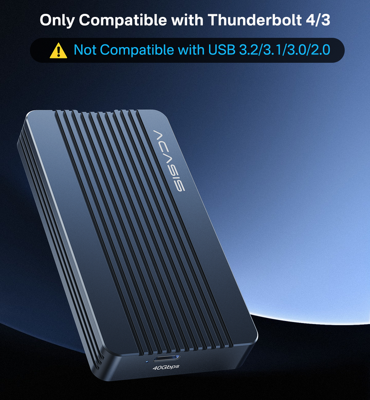 Achat Boitier USB4 Thunderbolt pour SSD M.2 SATA et NVMe Achat Boitier USB4 Thunderbolt pour SSD M.2 SATA et NVMe