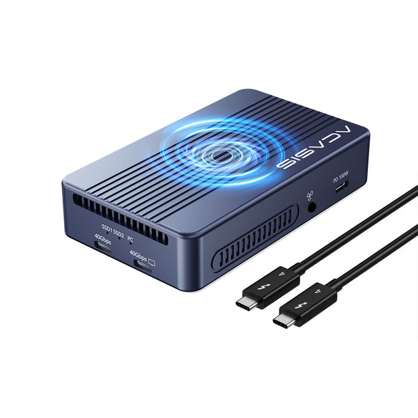 Acasis 40Gbps Thunderbolt 3 M.2 Dual SSD Case Docking Station