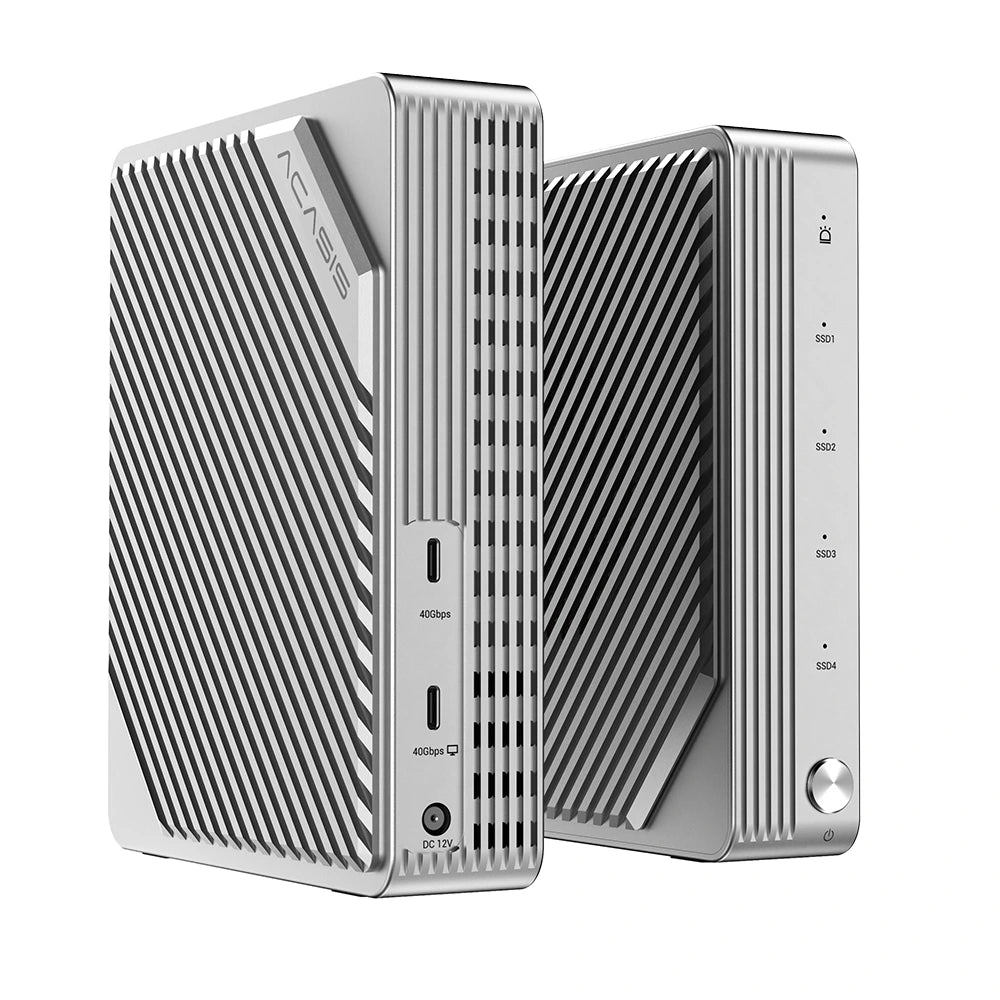 Acasis Thunderbolt 4/3 M.2 4 Bay SSDケース Acasis 40Gbps M.2 NVMe 4 Bay RAID SSD Enclosure Compatible