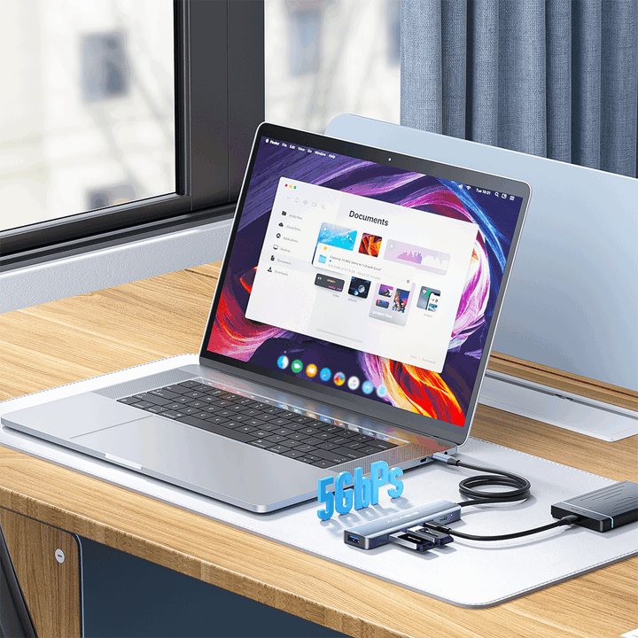Acasis 5-in-1 USB C Hub 5Gbps Multifunction Docking Station Converter