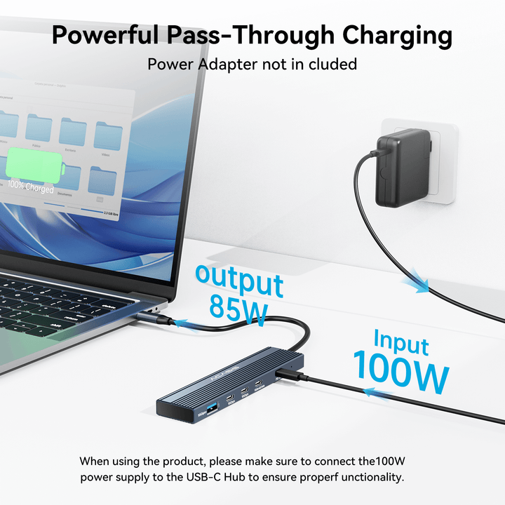 Video Out Acasis 5-in-1 USB C Docking Station with 4K@60Hz Video Output