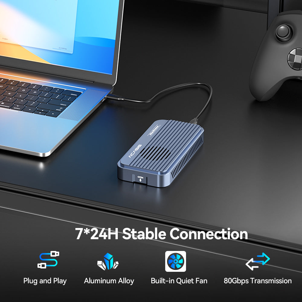 Acasis Driver Acasis 80Gbps M.2 NVMe SSD Enclosure Compatible with Thunderbolt 5