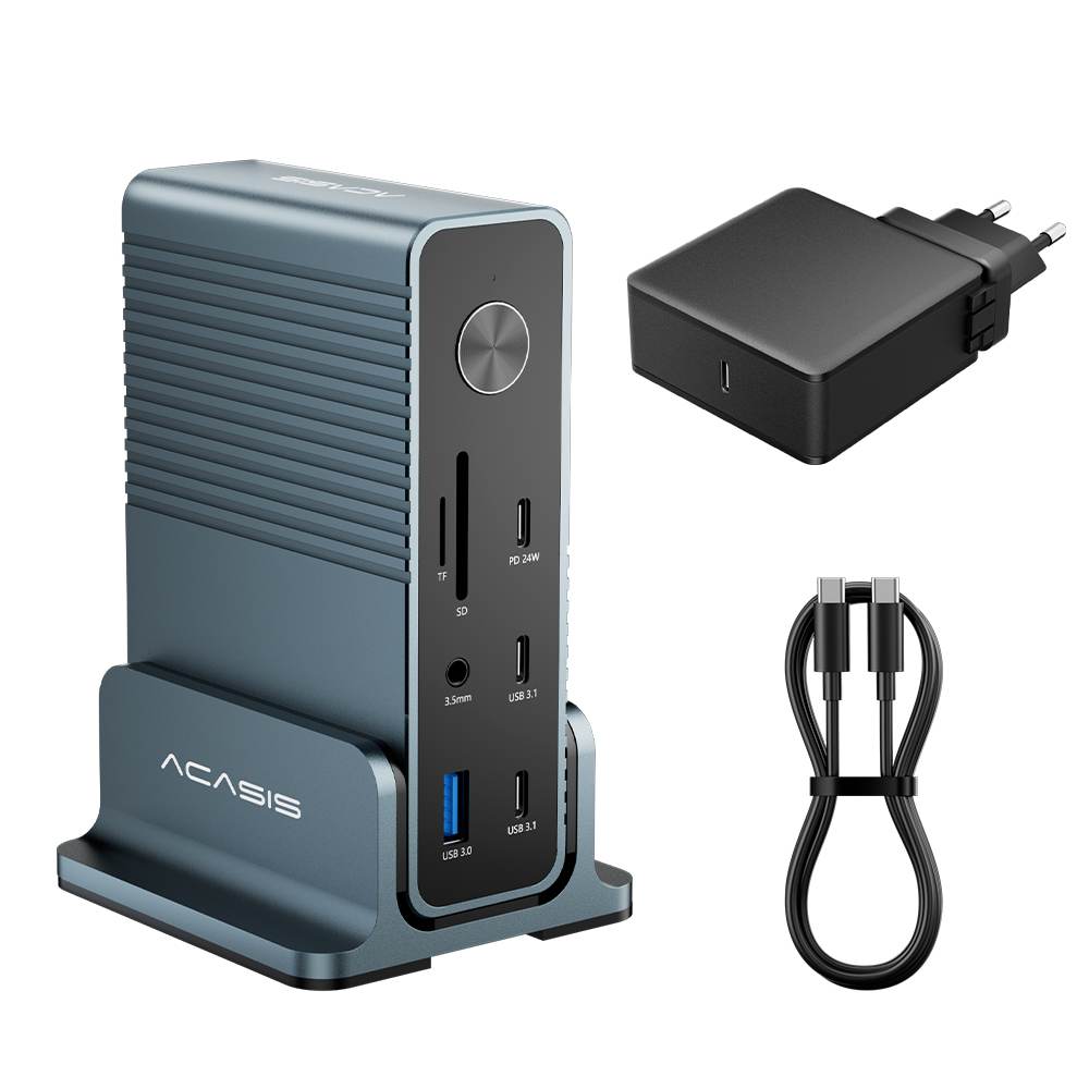 ACASIS USB C Hub 10Gbps, Adaptador Multipuerto 6-en-1 con HDMI 4K 60Hz, Entrega de Energía 100W ACASIS USB C Hub 10Gbps, Adaptador Multipuerto 6-en-1 con HDMI 4K 60Hz, Entrega de Energía 100W