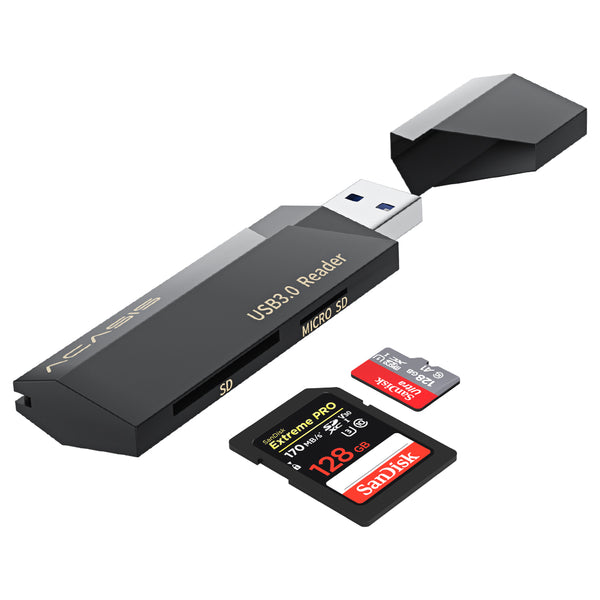 ACASIS SD Card Reader Portable USB 3.0 Dual Slot Flash Memory Card Adapter Hub for TF SD Micro SD