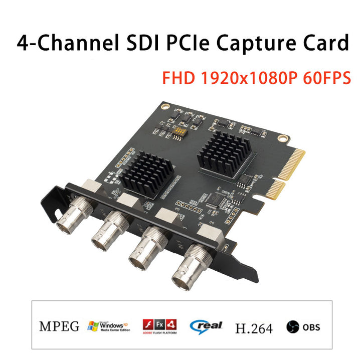 ACASIS Quad SDI Capture Card 4 Channel PCIe Capture Card 1080P 60FPS