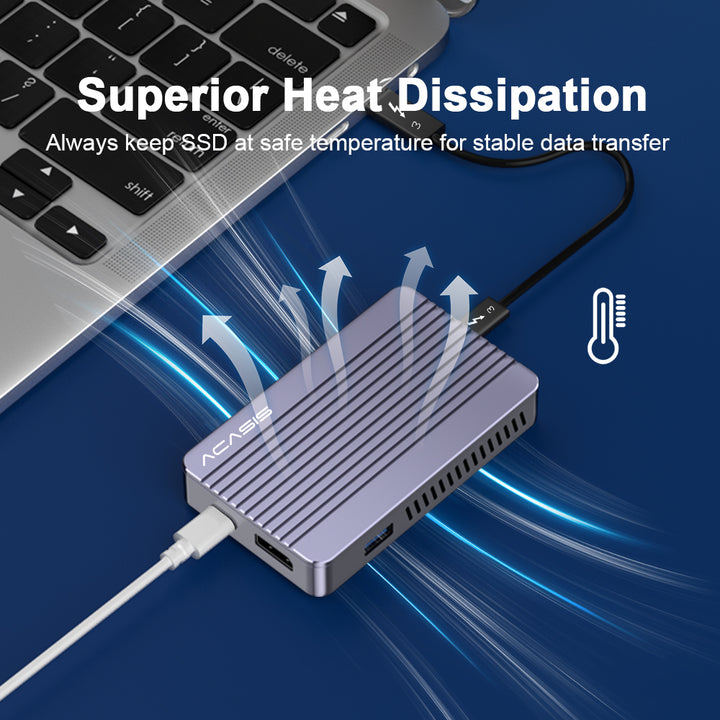 Acasis-Boîtier Thunderbolt 3 USB 4.0 Mobile M.2 Nvme, 40Gbps, Wild