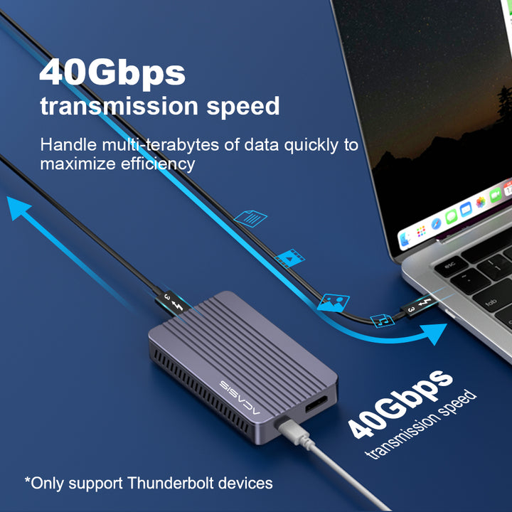 ACASIS 40Gbps M.2 NVME SSD Enclosure DP 4K60Hz Docking Station TBU42