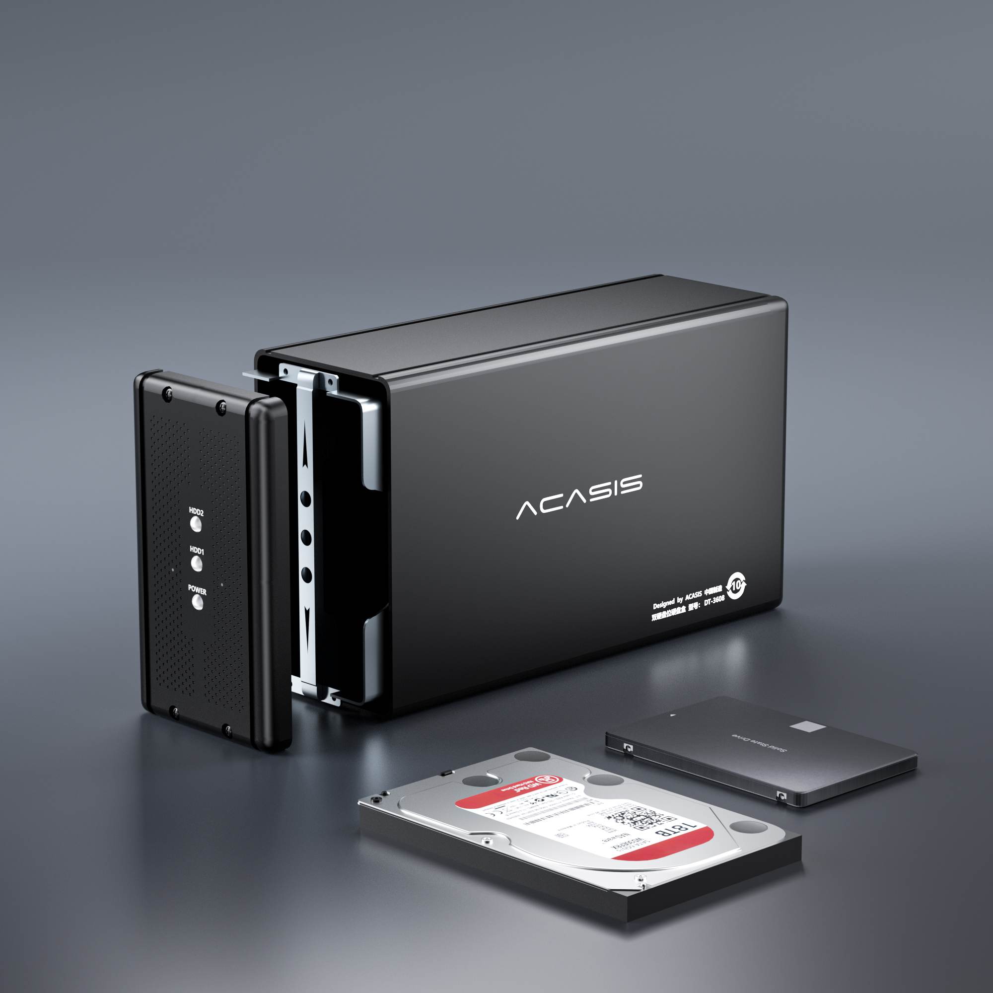 Acasis Dual Hard Disk Array Cabinet 3.5'' SATA Serial Port Hard Disk